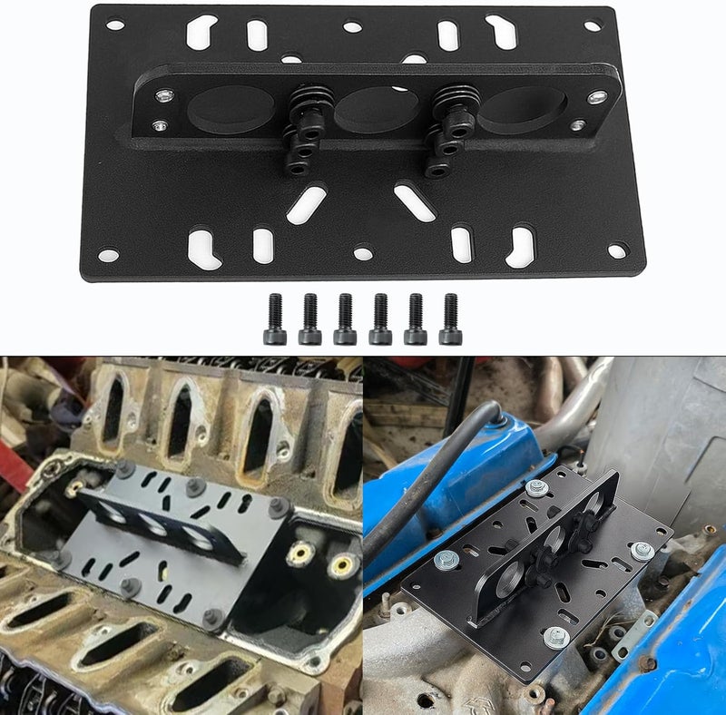 LEQEE Engine Lift Plate LS Engine Lift Plate Hoist Motor Engine Lift Bracket Carb Carburetor Hoist for LS Engine for Chevy Ford SBC BBC - Image 1